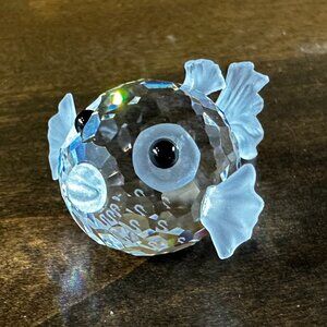 RETIRED Swarovski Crystal Figurine w/Box - Mini Blowfish 1 1/4" - 7668 020 000